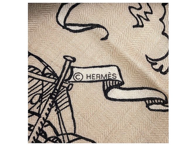 Hermès Hermes Stola aus Kaschmir-Seide in Schwarz - Ansicht 6