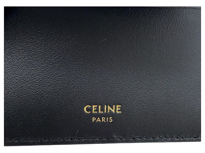 16 Céline Celine Tri-fold Wallet Black - view 14