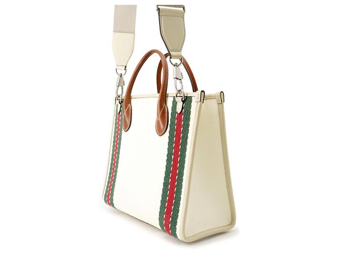 Borsa Tote Gucci in tela Interlocking G Bianco Multicolore - vista 2