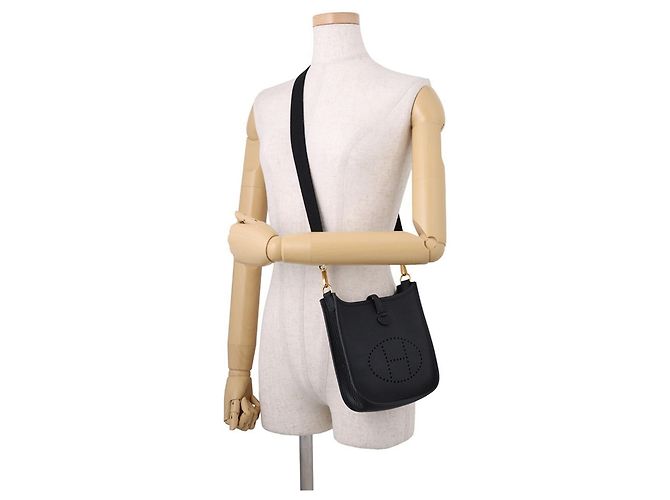 Hermès Borsa a tracolla Hermes Evelyne TPM Nero - vista 4