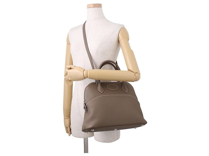 Hermès Borsa Hermes Bolide 31 Taupe - vista 5
