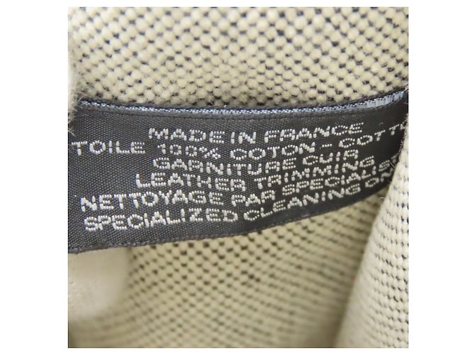 Hermès Borsa Tote Hermes Gray Cotton Canvas New Fourre-Tout MM Marrone - vista 20