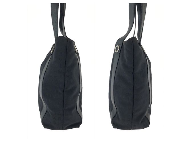 Bulgari Borsa Tote Bvlgari Logomania in pelle e tela nera Nero - vista 7