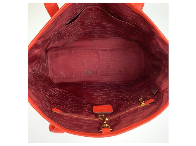 Borsa Tote Loewe Heritage in pelle arancione da donna - vista 9