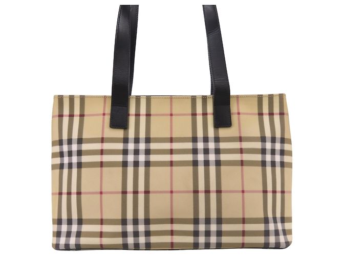 Burberry Nova Check Tote Bag Schwarz Beige - Ansicht 2
