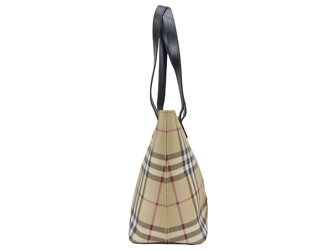 Burberry Nova Check Tote Bag Schwarz Beige - Ansicht 3