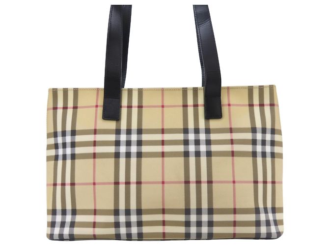 Burberry Nova Check Tote Bag Schwarz Beige - Ansicht 4