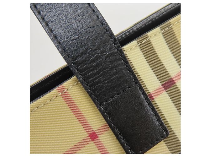 Burberry Nova Check Tote Bag Schwarz Beige - Ansicht 9