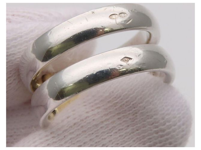 Hermès Hermes Olympe Bandring Silber Golden - vista 10