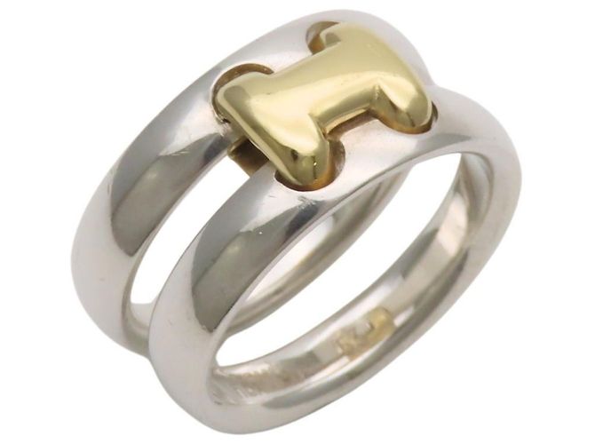 Hermès Hermes Olympe Bandring Silber Golden - vista 2