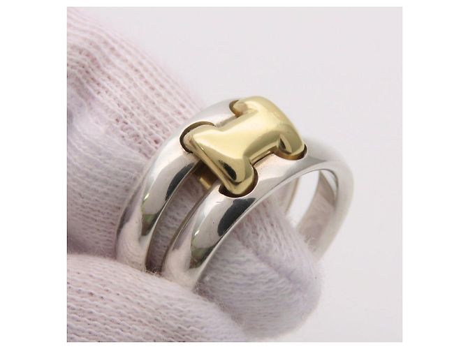 Hermès Hermes Olympe Bandring Silber Golden - vista 6