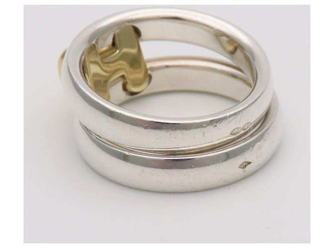 Hermès Hermes Olympe Bandring Silber Golden - vista 9