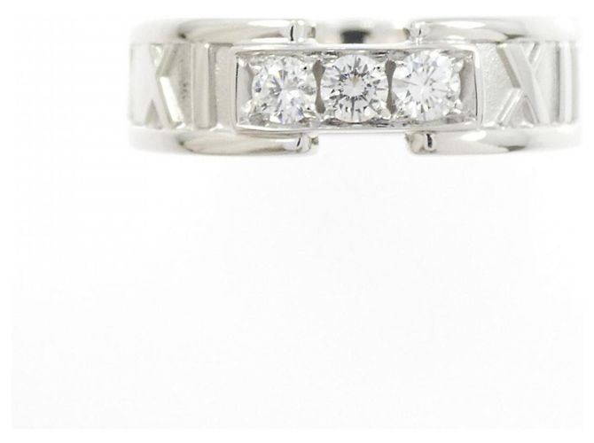 Autre Marque Tiffany Atlas Band Ring in 18K Weißgold - Ansicht 2