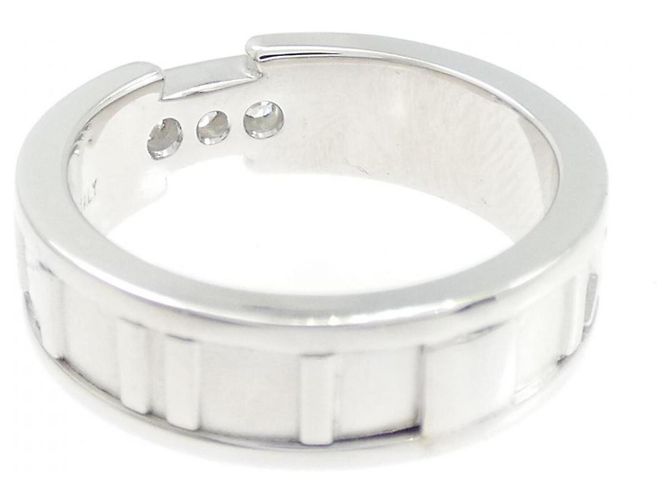 Autre Marque Tiffany Atlas Band Ring in 18K Weißgold - Ansicht 3