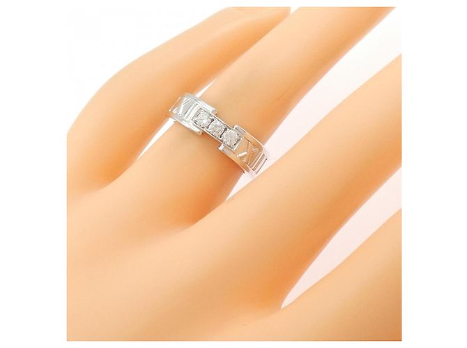 Autre Marque Tiffany Atlas Band Ring in 18K Weißgold - Ansicht 5