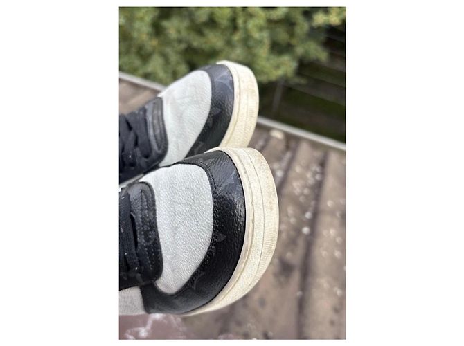 Sneaker alte Louis Vuitton da donna Marrone Nero Bianco Metallico - vista 6