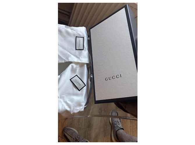 Sandali Slide Gucci Nero Bianco Rosso - vista 2