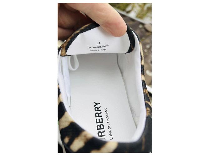 Sneaker Burberry con stampa leopardata e camoscio Nero Stampa leopardo - vista 2