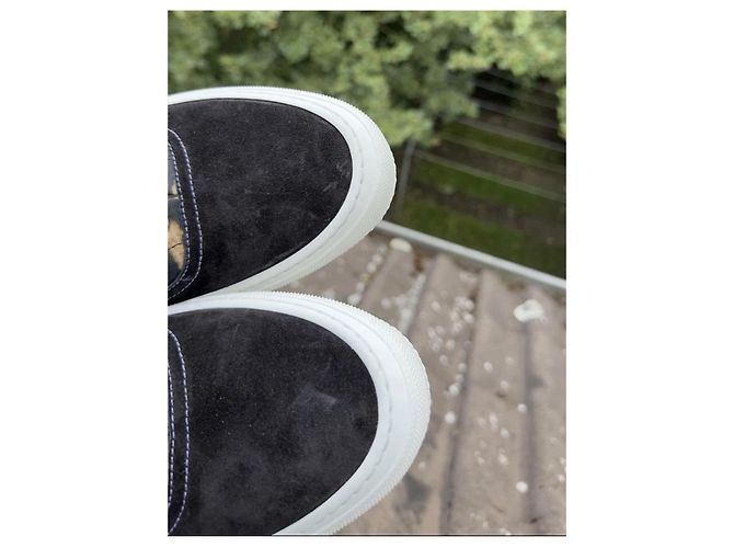 Sneaker Burberry con stampa leopardata e camoscio Nero Stampa leopardo - vista 5