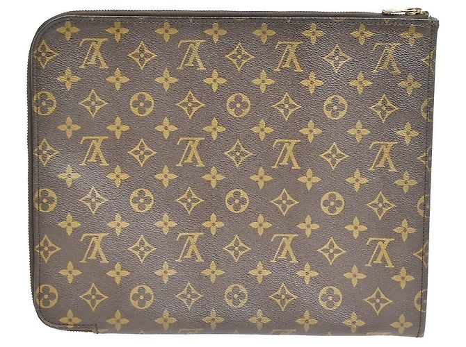 Louis Vuitton Poche Documents Monogram Canvas Marrone - vista 2