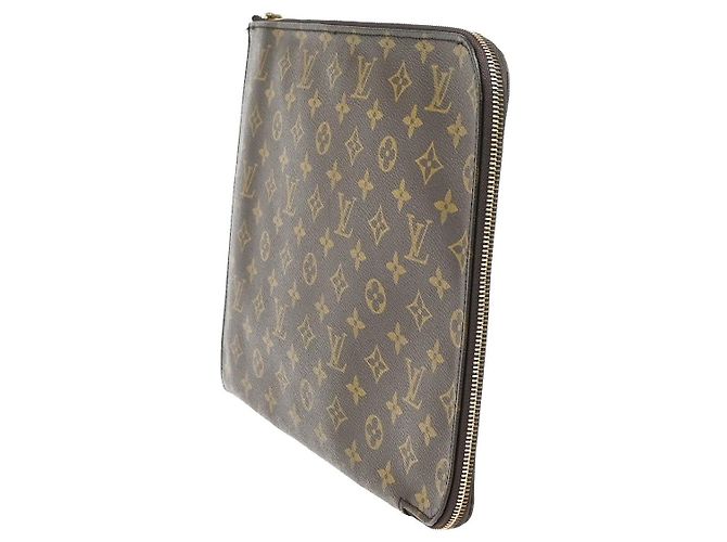 Louis Vuitton Poche Documents Monogram Canvas Marrone - vista 3