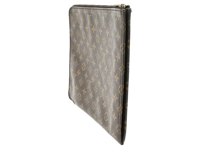 Louis Vuitton Poche Documents Monogram Canvas Marrone - vista 4