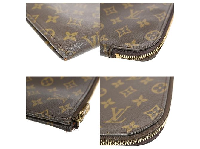 Louis Vuitton Poche Documents Monogram Canvas Marrone - vista 7