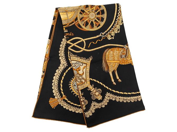 Hermès Hermes Carre 90 Paperoles Schal Schwarz Mehrfarben - Ansicht 2