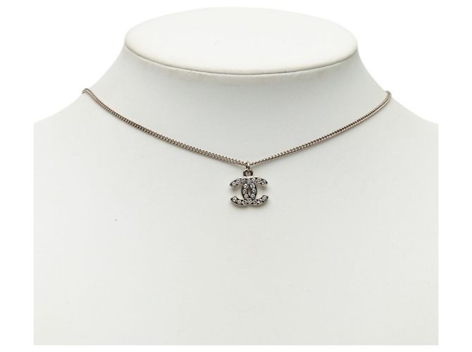 Collana con pendente a catena Chanel Coco Mark Argento - vista 6
