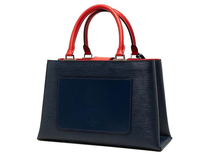 Borsa Louis Vuitton Epi Cléber PM Rosso Blu - vista 2