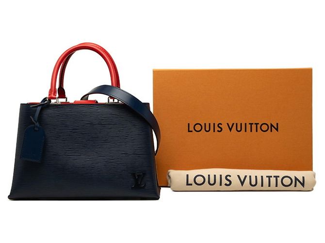 Borsa Louis Vuitton Epi Cléber PM Rosso Blu - vista 7