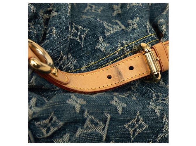 Borsa Louis Vuitton Monogram Denim Neo Cavie GM Blu - vista 4