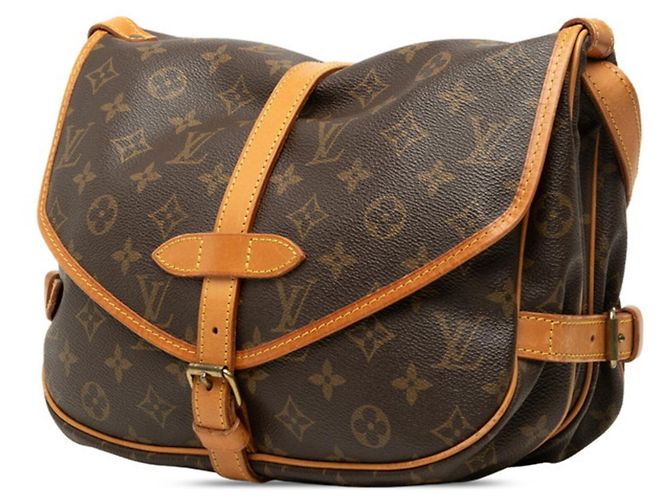 Borsa a tracolla Louis Vuitton Monogram Saumur 30 Marrone - vista 2