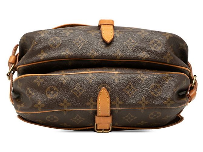 Borsa a tracolla Louis Vuitton Monogram Saumur 30 Marrone - vista 3
