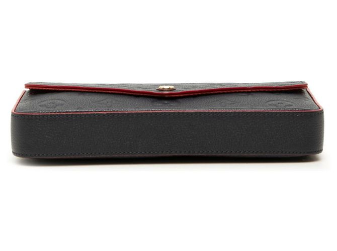 Louis Vuitton Monogram Empreinte Pochette Felicie Rosso Blu navy - vista 3
