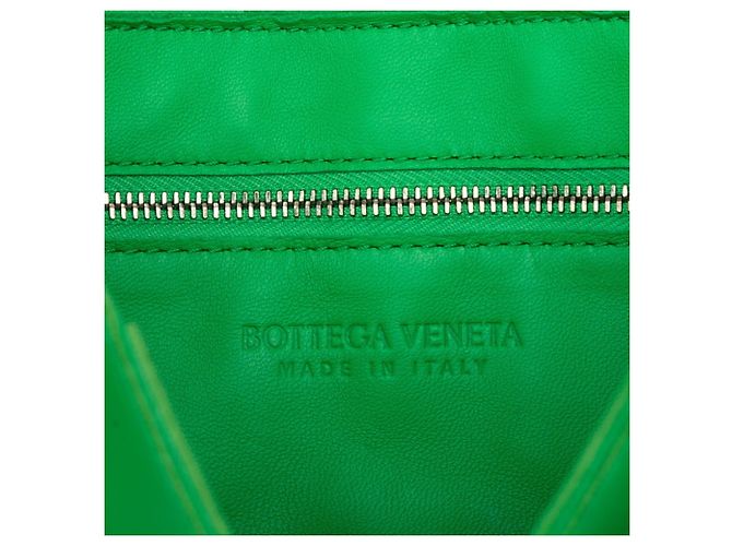 Cassette Borsa a tracolla Bottega Veneta in pelle verde - vista 5