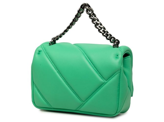 Bulgari Borsa a tracolla con catena Bvlgari Serpenti Cabochon Verde - vista 2