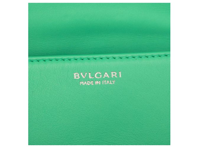 Bulgari Borsa a tracolla con catena Bvlgari Serpenti Cabochon Verde - vista 5