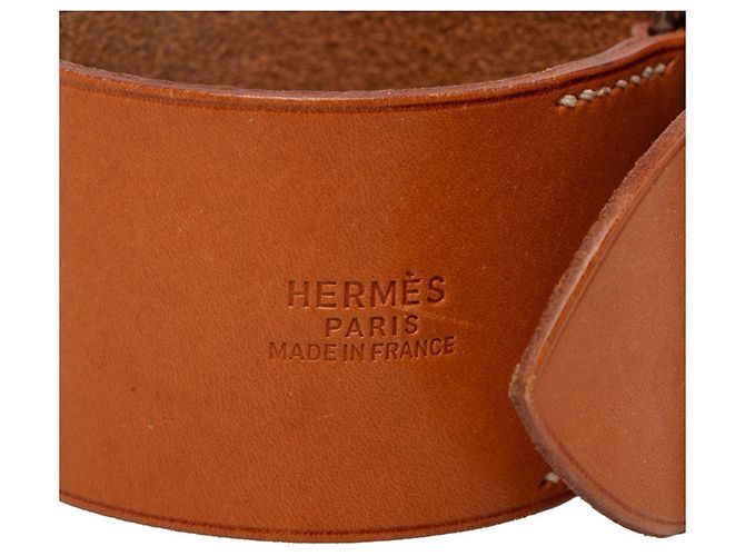 Hermès Bracelet Jonc Hermes Api GM Marron - vue 4