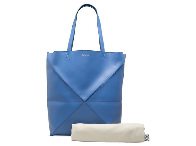 Loewe Puzzlefold Tote Horizontal Large Tasche Blau - Ansicht 7