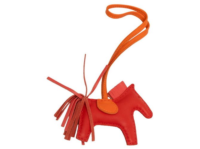Hermès Hermes Rodeo PM Accessory Bag Charm Rosso Arancione - vista 2