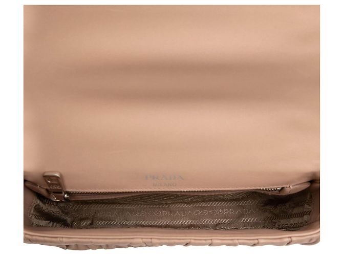 Borsa a tracolla Prada Logo Chain Beige - vista 4