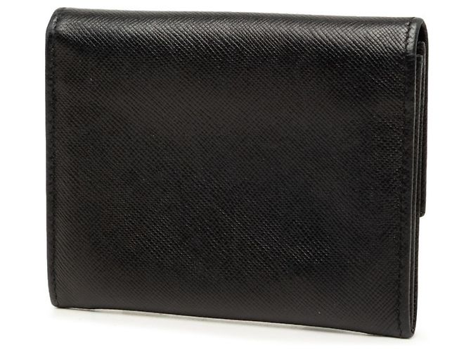 Tarjetero de piel Saffiano Prada Negro - vista 2