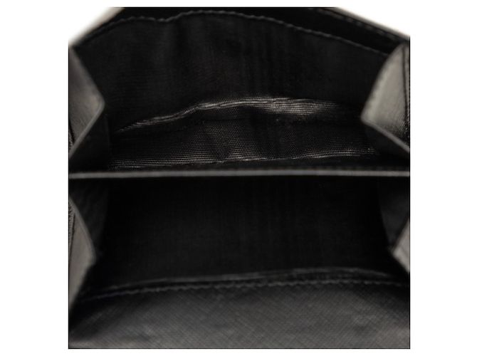Tarjetero de piel Saffiano Prada Negro - vista 5
