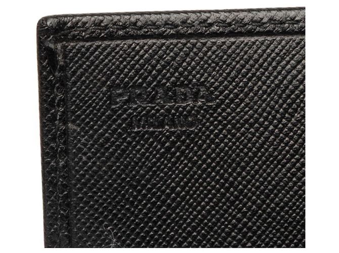 Tarjetero de piel Saffiano Prada Negro - vista 6