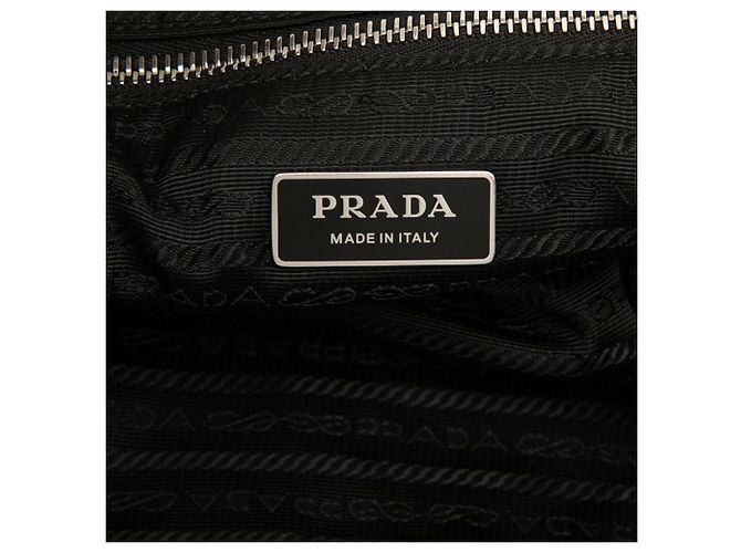 Borsa Tote Prada con placca logo Triangle Bianco - vista 6
