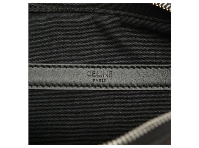 Céline Bolsa de Ombro Celine Triomphe Medium Logo Print Preto - vista 5