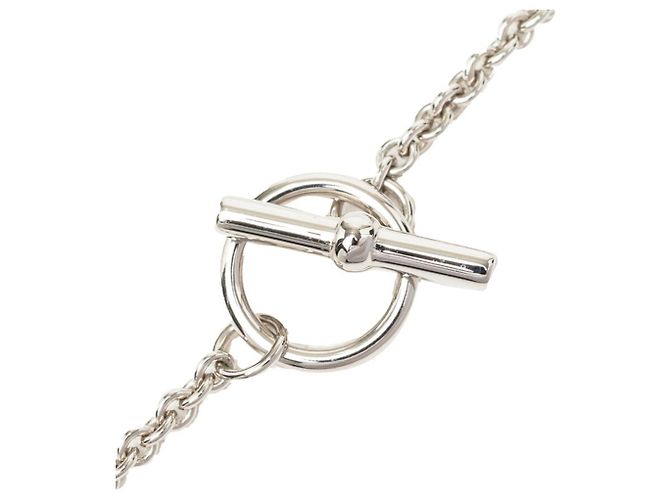 Hermès Collana con pendente Hermes Mini Maillon PM Beige D'oro - vista 4