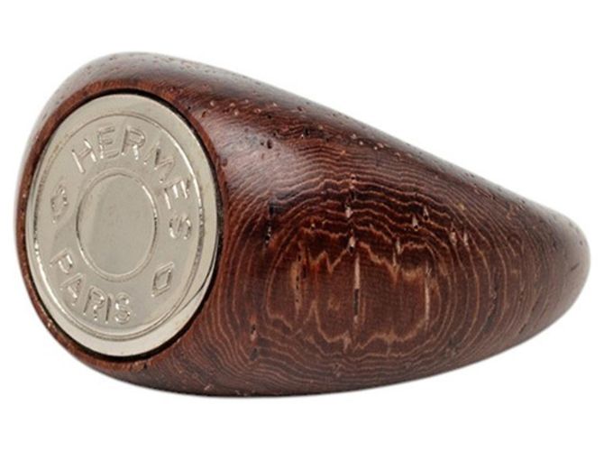 Hermès Hermes Sellier Ring Braun Silber - Ansicht 2