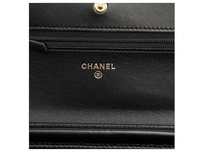Borsa a tracolla con catena e portafoglio Chanel Matelassé Coco Mark Nero - vista 5